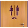 Samunshi® Toilet Door Sign Wall Sticker 14 x 20 cm