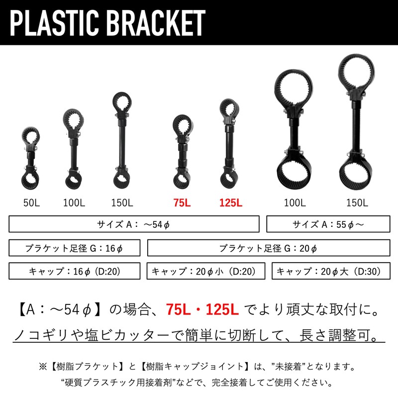 Kouei Kasei KFBS25B-3015 Anti-Vibration Resin Double Pipe Clamp Set, 0.8