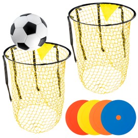 GwaOery Football Target Goal Net Top Bins Football Targets With Adjustable Strap Training Equipment Training Discs Outdoor Shooting Practice Improving Soccer Skill Shooting Accuracy