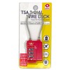 Vanguard TSA Lock, Wire Lock, Small, Lightweight, Key, 3-Digit, Dial-type,