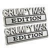 2pcs Grumpy Man Edition Emblem Badge Car Sticker for Universal
