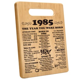 40th Birthday Gifts for Women Men, Happy 40 Year Old Birthday Gift Cutting Board for Her Him, Back In 1985 Birthday Decorations Woman Men Turning 40, 40 th Birthday Favor