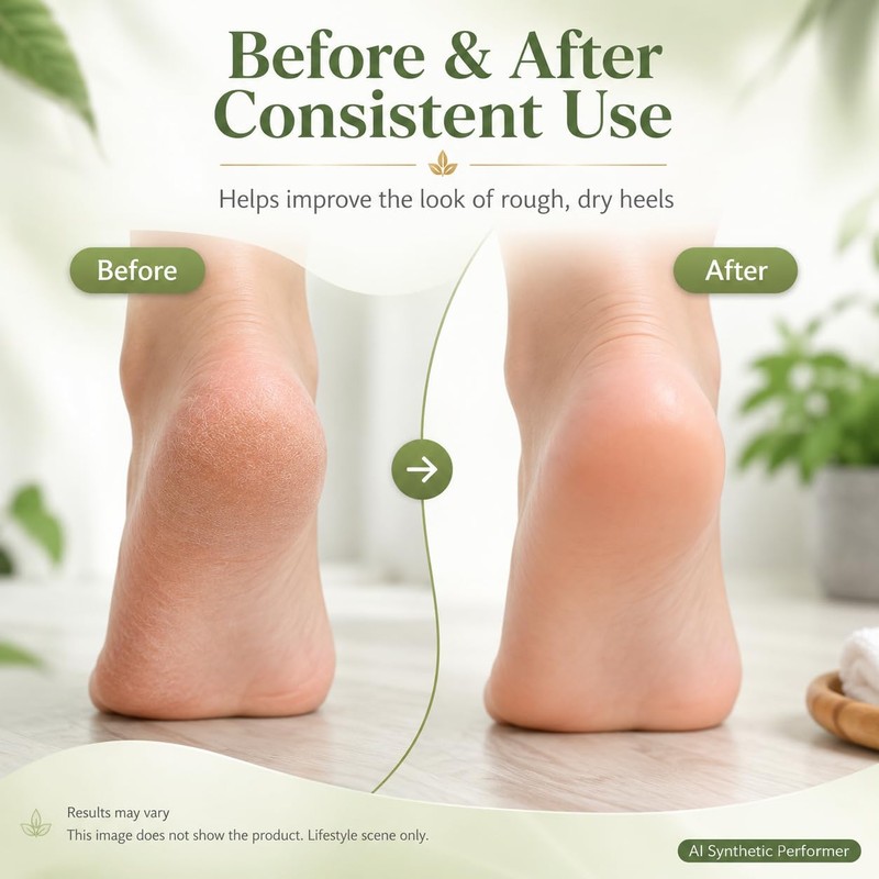 Tea Tree Foot Cream for Dry Rough Feet, Moisturizing Heel