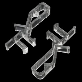 Hidden Valance Clip ZZLZX 20PCS Clear Hidden Channel Valance Clips with a Groove in The Back for Faux and Real Wood Window Blinds, Valance Retainer Holder Clip