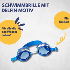 Best Sport Kids' Dolphin Swimming Goggles, Blue, Small