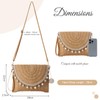 EVEOUT Women Straw Clutch Handbag with Strap Summer Woven Cross-Body