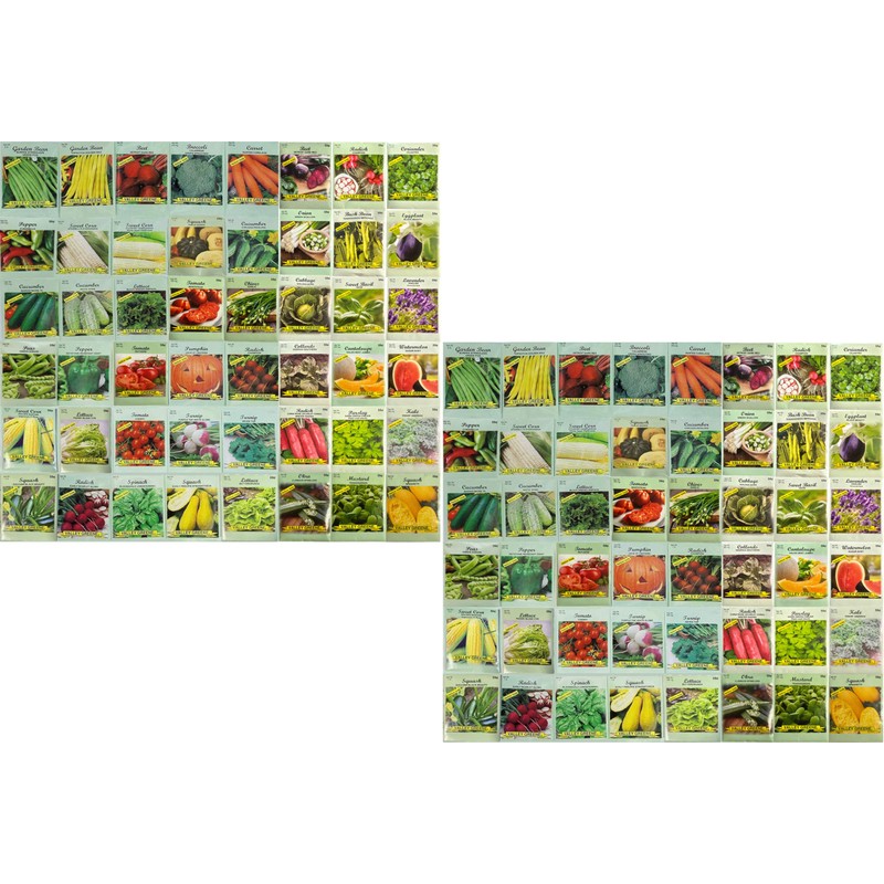 Set of 100 Valley Greene Assorted Heirloom Vegetable Seeds 100%