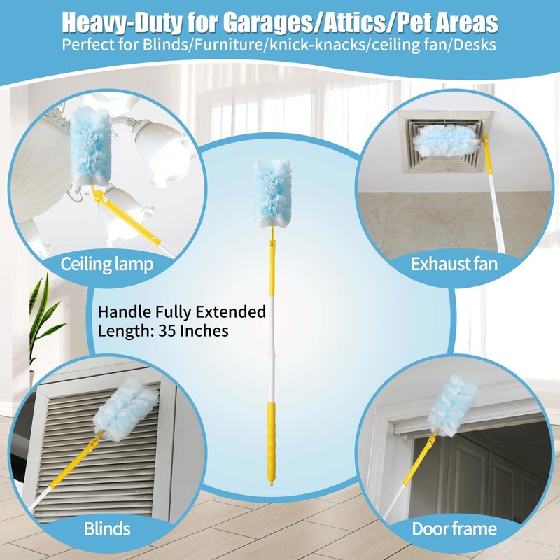 Senowi 60 Count 360° Heavy Duty Duster Refills Compatible with