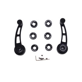 2 Sets SHLPDFM Window Crank Handle Black Billet Aluminum 4 1/4 Window Crank Handle Fits for Hot Rod Chevy Ford Chrysler