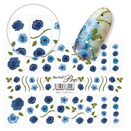 Sha-Nail Pro ネイルシール ローズB ブルー アート材