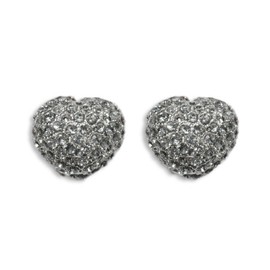 Sassy Clips Puffy Heart For Your Flips Silver