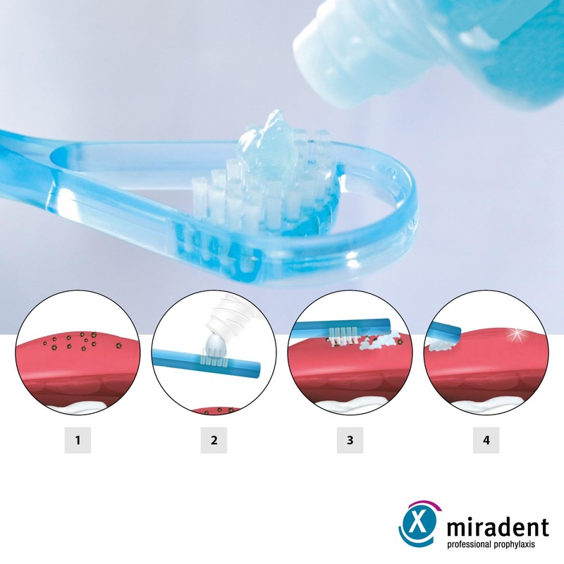 miradent Tong-Clin De Luxe Tongue Cleaner Blue Transparent Pack of