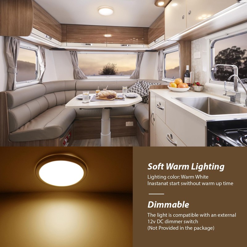 Dream lighting RV Light Interior 12 Volt LED Panel Ceiling