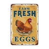 Farm Fresh Eggs Tin Signs， Restaurant Kitchen Country Home Decor