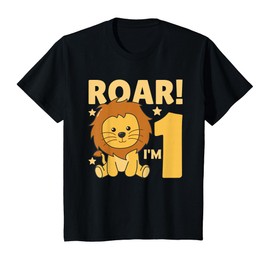 Kids 1st Birthday Lion 1 Year Old Cub Lion T-Shirt