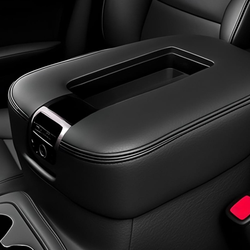 GRAND ORANGE Armrest Center Console Leather Synthetic Compatible with Chevy