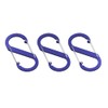 Aluminium S-Shaped Carabiner Hooks, 88mm x 40mm, Set of 3,