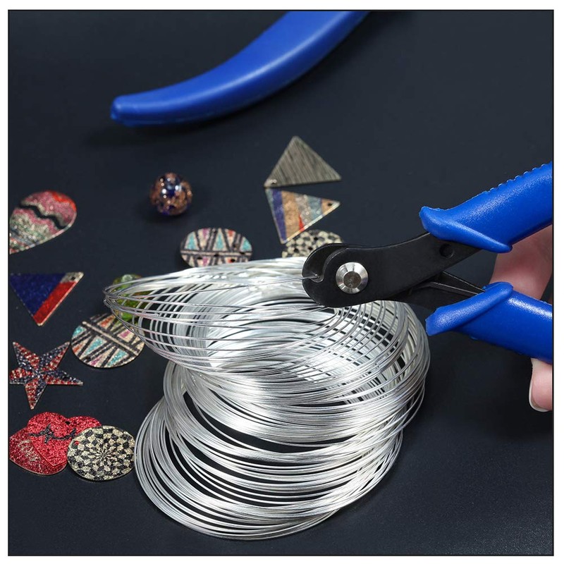 SPEEDWOX 100 Loops Silver Memory Wire 5 Inches Memory Wire