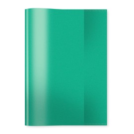 HERMA 7485 Notebook Covers A5 Transparent Green, Pack of 25, Book Covers Made of Durable & Wipe-Clean Polypropylene Film, Transparent Notebook Cover Set for School Notebooks, Coloured