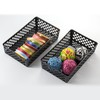 OIC® 30% Recycled Plastic Supply Baskets, Large, Black, Pack Of