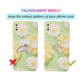 lenoup Transparent Heart Rhinestone Cell Phone Ring Holder Kickstand,Bling Bling Sparkle Pink Diamond Blue Diamond Clear Heart Cell Phone Finger Ring Grip Stand(Silver/Rose Gold)