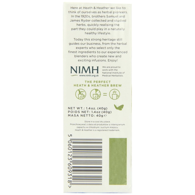 Heath & Heather Organic Dandelion Burdock and Hawthorn 20bags (Pack