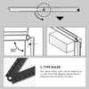 30cm Folding Ruler, 90° Foldable Metal Aluminum Ruler 0-300mm Length