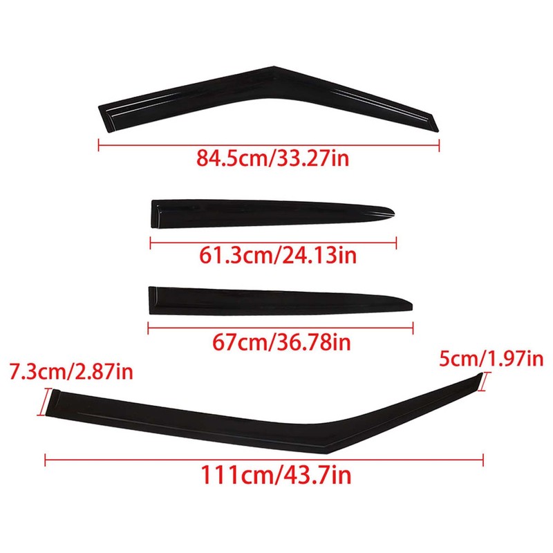 SEBLAFF Side Window Visors Vent Shade Sun Wind Rain Guards