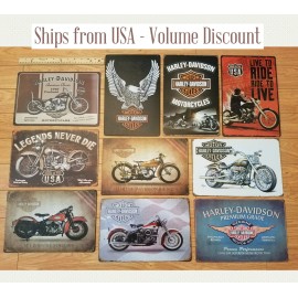 Chrome Harley Sign Chrome Harley Davidson Metal Sign Chrome Motorcycle Sign Art