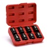 AIRTOON 1/2" Drive Pipe Plug Socket Set, 8-Piece, SAE, CR-MO,
