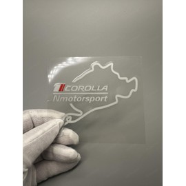 Corolla Fuel Cap Cover Sticker Rear Glass Rear X G W Fuel Cap Racing Circuit Sticker Custom Waterproof Cool Heat-Resistant (Corolla, Silver White)