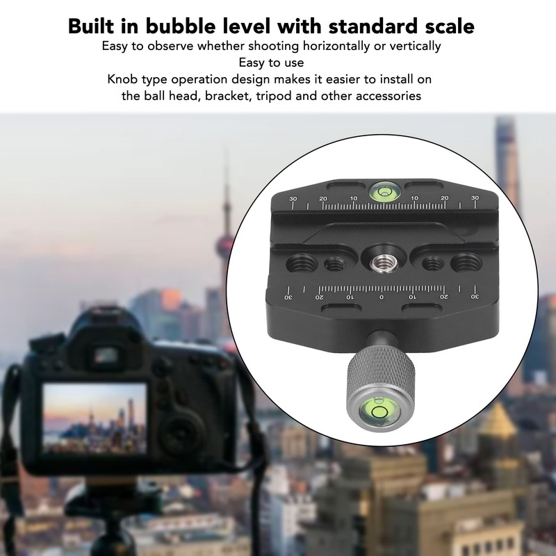 Quick Release Plate Universal Aluminum Alloy SLR Camera Tripod Head