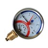 80mm 6 BAR Side Entry 120C Temperature Pressure Gauge 1/2" BSP Thermomanometer