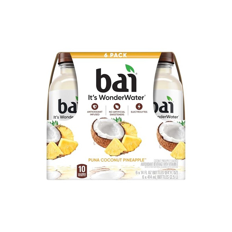 Bai, Wonder Water Puna Coconut Pineapple, 84 Fl Oz