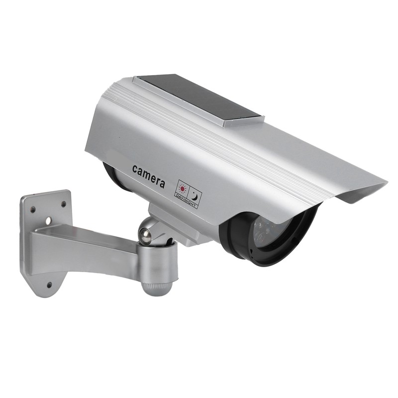 Dummy Camera Fake Monitor CCTV Surveillance System with Light Solar