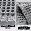 SUMLANS Waffle Bath Mat, Super Absorbent Bathroom Rugs Whit Non