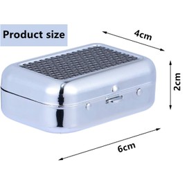 Portable mini ashtray, pocket ashtray, Metal AshtrayStainless Steel Ashtray with lid for Home Office Patio Outdoor Car Travel Camping Picnic Hiking Beach Fishing Ashtray (Black)