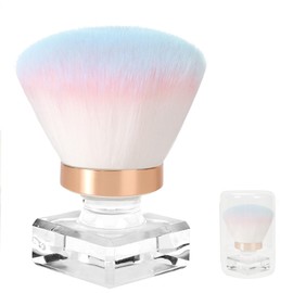 Powder Brush for Nails, Foundation Makeup Brush, Soft Fiber Bristles, Dusting Brush for Nail Dust, Comfortable Grip Durable and Easy to Use