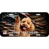 NOSTALGIC TAGS POODLE APRICOT WAVING CAN PERSONALIZE NOVELTY METAL LICENSE