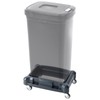 BrightRow Rolling Trash Can Dolly Rectangular Base with Wheels for