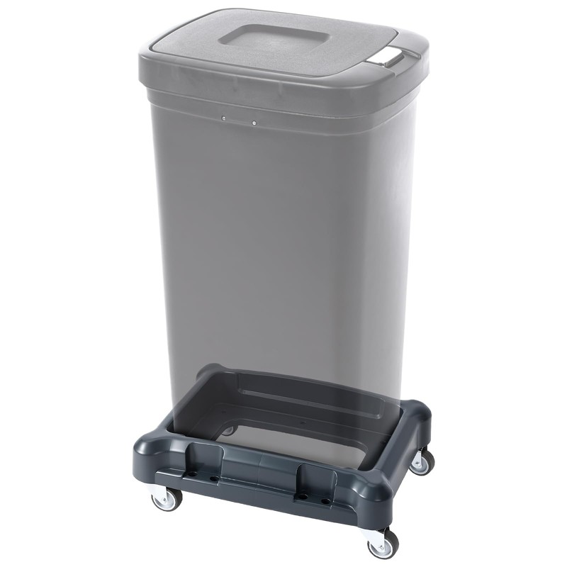 BrightRow Rolling Trash Can Dolly Rectangular Base with Wheels for