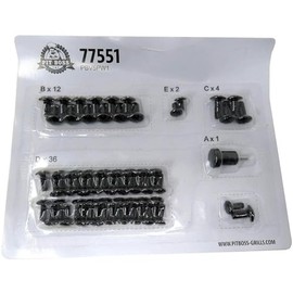 Grill Parts For Less Hardware Pack Compatible with Pit Boss Vertical 3, 5 and 7 Series Smoker: PBV357P1-34
