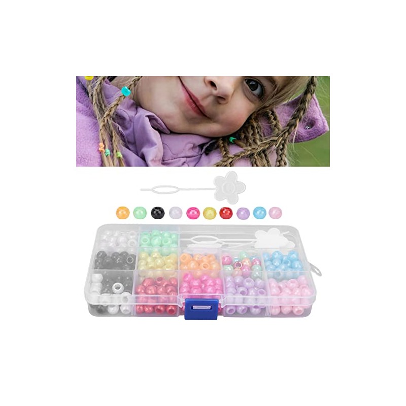 GOTOTOP Dreadlocks Hair Beads, 360 Piezas, Plástico, Resina, Colorful, DIY
