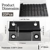Luomorgo 20 Pack 2 Inch Mini Hinges Butt Hinges, Stainless