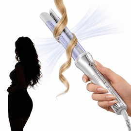 SHEGLAM Rizador Automático de Cabello One Touch con Aire Frío, Rizadora para Cabello Medio a Largo, Rizos Duraderos, Ondas con Volumen, Calentamiento Rápido y Bajo Riesgo de Quemaduras (32mm)