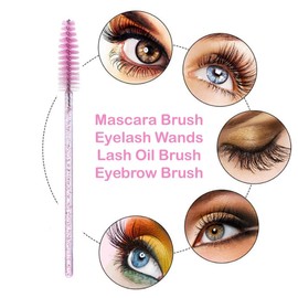 AKADO Eyelash Brush,Mascara Stick Makeup Brush Applicator Eyelash Extension Kit and Eyebrow Brush(Multicolor, Pack of 50pcs)