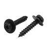 X AUTOHAUX 8pcs 6 x 35mm Stainless Steel Black Screw