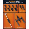 12pcs Motorcycle Blind Hole Collet Bearing Puller Set, Internal Bearing