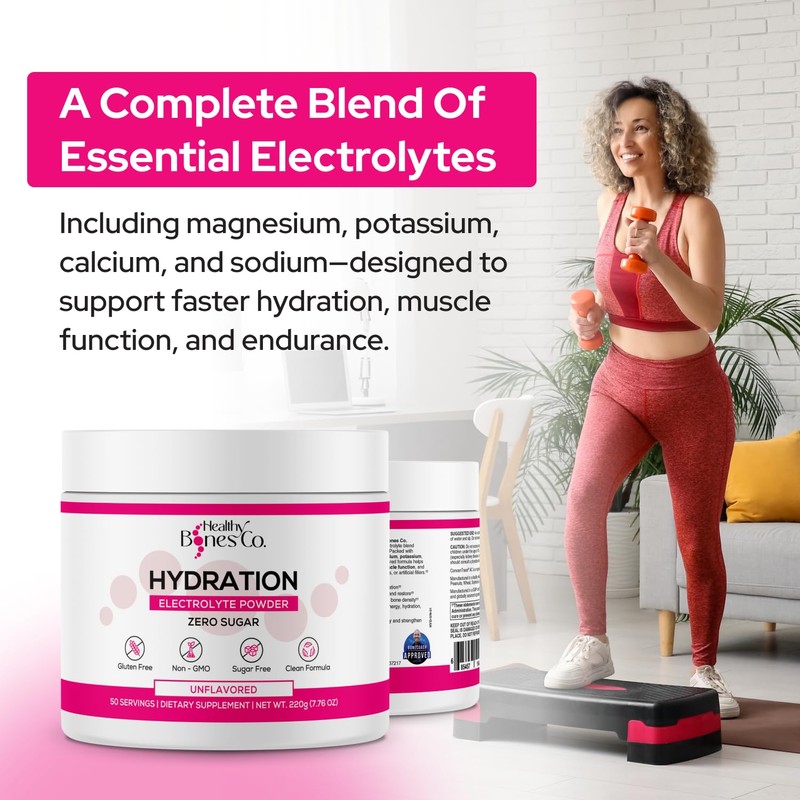 Sugar-Free Electrolyte Powder Drink Mix Fast Hydration (220 gr, Unflavored)