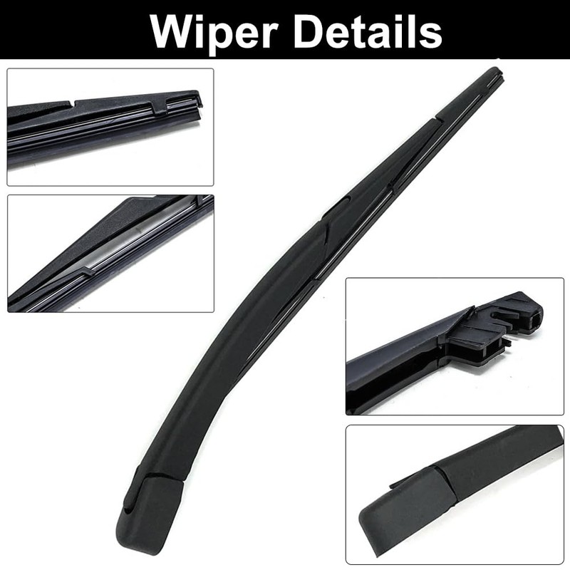 Ruolin Car Rear Windscreen Wiper, Black, Replacement Rear Wiper Arm